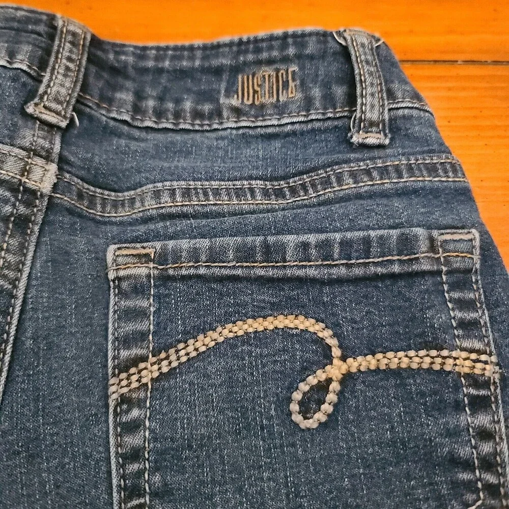 Justice Girls Mid Rise Super Skinny Jeans Size 8